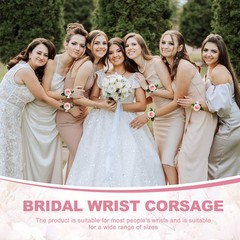 6Pcs Corsage Wristlet Band Aluminum Wrist Corsage Bracelets Bands Silver]