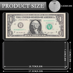 90PCS Clear Banknote Holders – Top-Load 90 Pcs [6.6″x2.8″], Pure Transparent