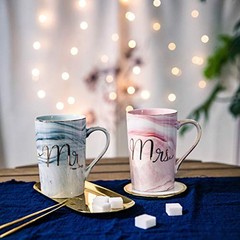 Mr and Mrs Coffee Mugs – Wedding Gifts for Bride and Groom – Gifts A Grey&Pink