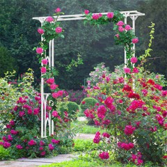 Heavy Duty Metal Garden Arch Archway Plants Rose Wreath Wedding Stand Event Deco