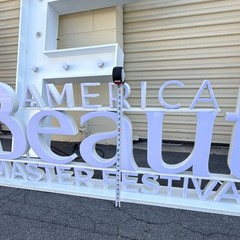 White Lighted Marquee Letter Set w/ # Sign – M B A F Letters