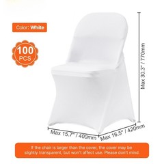 SIHAO 100PCS Stretch Spandex Folding Chair Covers Use For Wedding Party Dining