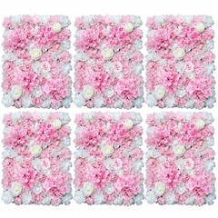 6pcs Artificial Silk Flower Wall Panel Wedding Party Mat Venue Decorations USA