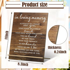 in Loving Memory Wedding Sign Acrylic Memorial Table Sign for Wedding Wooden Dec