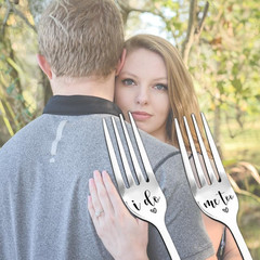 Bride and Groom Fork Gifts for Bridal Shower Gifts for Daughter Bride to Be Uniq