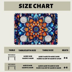 Mandala Decorative Rectangle Table Cloth 70″ x 52″ (Rectangular), Mandala_20