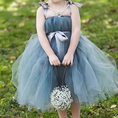Tulle Fabric Roll 6 Inch by 100 Yards (300 feet) 6″ X 100 Yards Dusty Blue