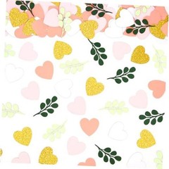 200PC Heart Wedding Confetti Greenery Pink and sage green heart confetti