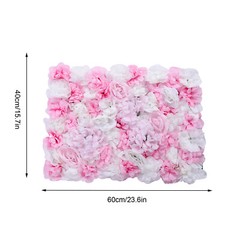 Flower Wall Panel 24″ x 16″ Artificial Roses Dahlias for Wedding & Party