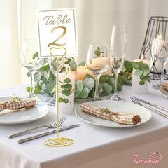 16pcs Place Card Holders, 8.75 Inches Tall Table Number Holders, Gold Picture