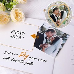 Wedding Guest Book – Personalized Polaroid Guest Book for Wedding with Pen 120P