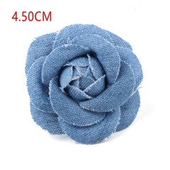Vintage-Inspired Denim Flower Embellishments for DIY Clothing and Accessories