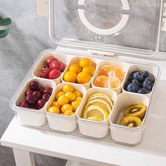 Divided Serving Tray with Handle, 8 Compartments Snack Box 11″ x 8.7″ x 2.8″