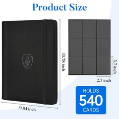 Premium 9 Pocket Card Binder For 540 Fabmaker Pu Cover Trading Card Binder