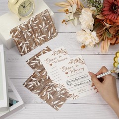 Pajean 50 Pcs Share a 10 x 15 cm (cards), 19 x 19 x 19 (box), Wood Color