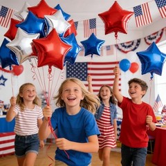 Red White and Blue Star Balloons 15pcs 18Inch 4th of July Red Blue White