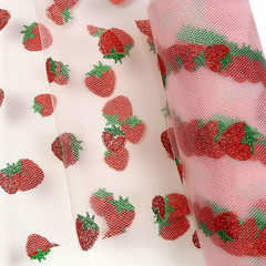Shiny Strawberry Glitter Tulle Rolls 6 Inch X 10 Yards Pink for Table Runner