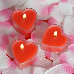 12 pcs 2″ Red Heart Votive Tealight Candles Wedding Party Centerpieces Supplies