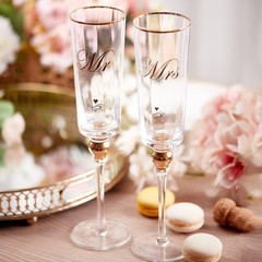 DUJUST Gold Champagne 10.3»*3.1» / 26.2cm*8cm, Diamond Glass
