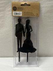 Bride & Groom Cake Topper | Wedding and Engagement Party, 7” New (G9)