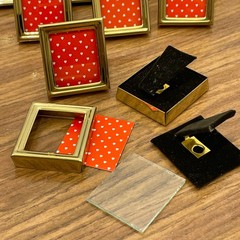 Wedding Reception Decor PARTY FAVORS ** 10 pack of Small BRASS PICTURE FRAMES