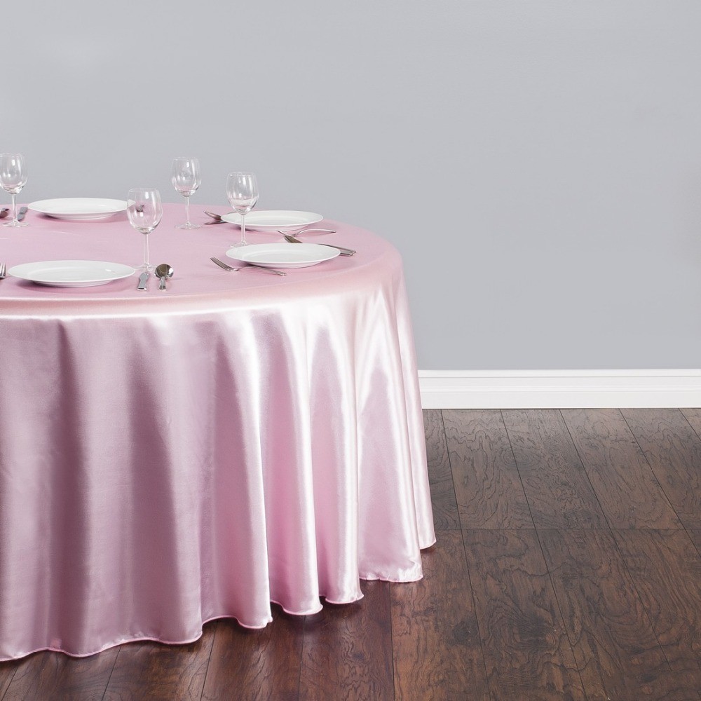 15 PACKS 132″ inch Round SATIN Tablecloth WEDDING 25 COLOR 6′ Ft table USA SALE