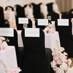 12 Pcs Reserved Seating Signs Reserved Chair Sign Printed Placeholder
