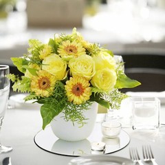 12″ Round Mirror Centerpieces for Tables, Circle Mirror Plates with Smooth Ed…