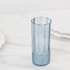 6 DUSTY BLUE 14 oz Crystal Plastic DRINKING GLASSES Party Events Disposable