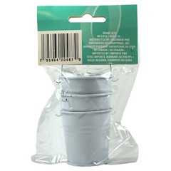 3 Ct Favor Set Tins, Cards, Ribbons White Bucket Details & Accessories