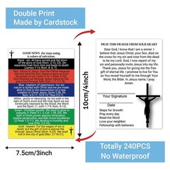 240pcs Gospel Tracts Cards Religious Christian Romans Road Salvation Tracts P…