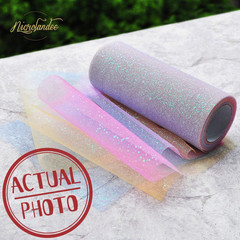 Rainbow Glitter Tulle Rolls 6 Inch X 10 Yards Shimmer Color for Table Runner Cha