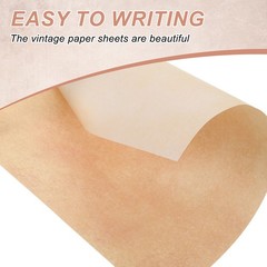 48 Packs Vintage Cotton Paper Printer Paper White Brown Gradient-8 x 11 Inch