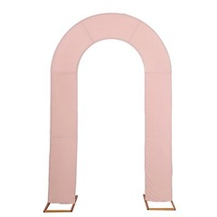 8ft DUSTY ROSE Fitted Spandex Open Arch Double Sided Backdrop STAND COVER Party