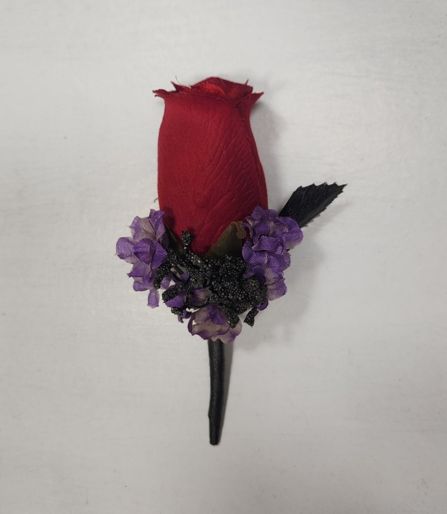 Dark Red Purple Black Rose Calla Lily Wedding Bridal Wedding Bouquet Accessories