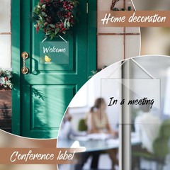 2 Pcs Clear Acrylic Hanging Sign 8.66″x11″ Wedding Chair Signs Reserved Seating