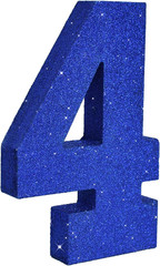 7.8 Inch Silver Glitter Number 0 Wooden Table Centerpiece Silver Birthday Party