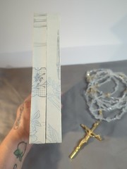 Vintage WEDDING LASSO~GLASS & ACRYLIC BEADS GOLD CROSS LAZO DE BODA~Religious