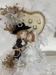 Western Wedding Cake Topper Handcrafted in the USA- Vintage