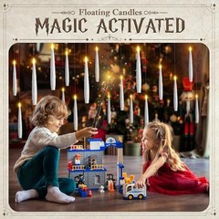 Floating Candles with Wand, 20Pcs White Hanging Candle for 20pc White-2Wand