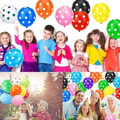 20 X Polka Dot Spotty Balloons 12″ LATEX BIRTHDAY PARTY DECORATION BALLOONS
