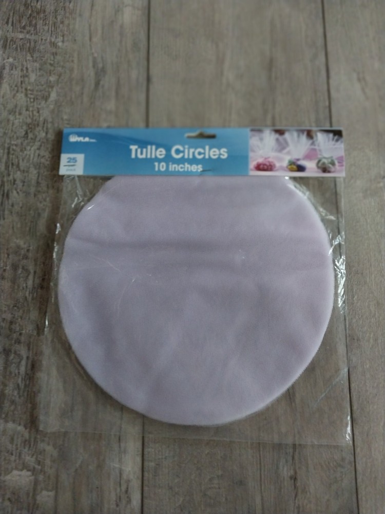 New 25 Tulle Circles 10″ Wedding Bridal Baby Shower Favors Crafts Party Lavender