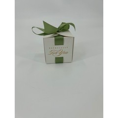 50 Pack White Especially For You Favor Boxes with Green Ribbon 2.5 Inch