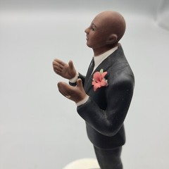 Wedding Cake Topper Weddingstar Porcelain Groom dark skin tone figurine 9489