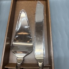 Copper Rose Gold Cake Knife and Server Set, Cake Server Set with Serrated Blade
