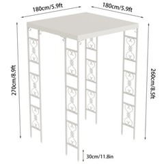 2x2M Garden Gazebo Arch Metal Pergola Trellis Wedding Party Shelter Tent Canopy