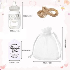 24 Set Baby Bottle Opener Zinc Alloy Cute Baby Bottle Shaped Bottle Opener Baby