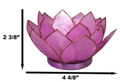 Ebros Seashells Lotus Flower Votive Tea Light Candle Holder 4.25″D (Coral Pink)