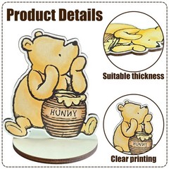 Winnie Centerpieces for Baby Shower Decorations Classic Wood Multi Color