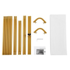 Gold & White Wedding Backdrop Stand 1m × 0.5m × 2m Freestanding for Flowers